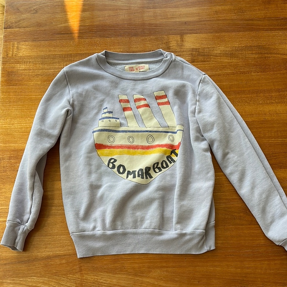 Unisex Blue-Gray Bomar Boat Sweatshirt by T.A.O.